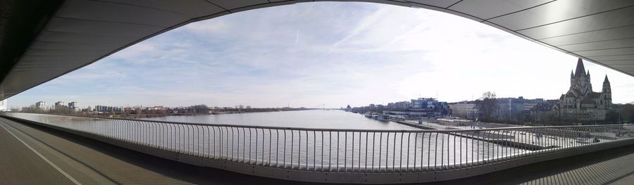 Panoramic view of bridge against sky