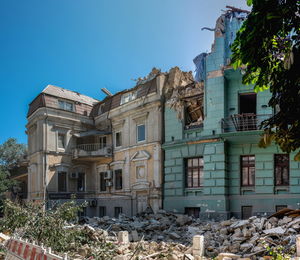  damaged by a russian rocket building in the unesco-protected historical center of odessa, ukraine