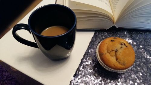 Close-up of coffee on table