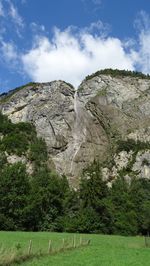 Scenic view of rocky mountains against sky