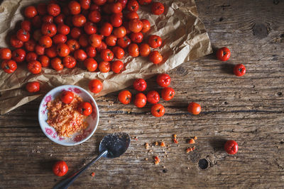 Close-up of red chili peppers