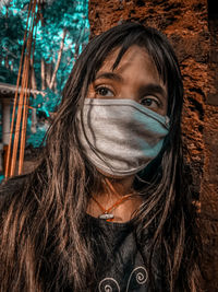 Close-up portrait of a beautiful young woman