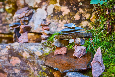 Close-up of stone wall