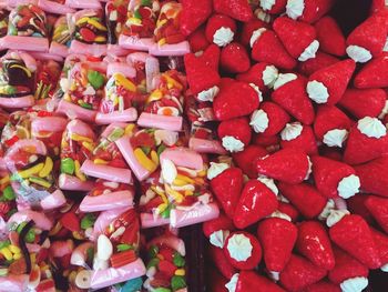 Full frame shot of red chili peppers