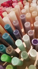 Full frame shot of multi colored pencils