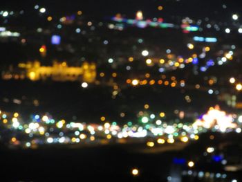 Defocused lights at night