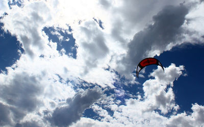 Low angle view of hot air balloon