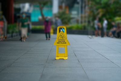 Information sign on footpath