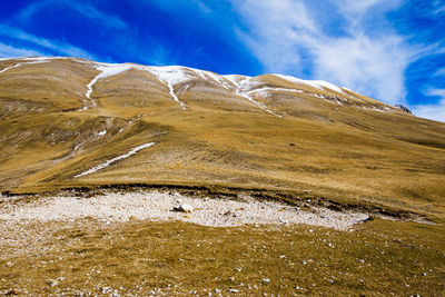 Scenic view of arid landscape against sky