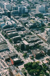 High angle view of cityscape