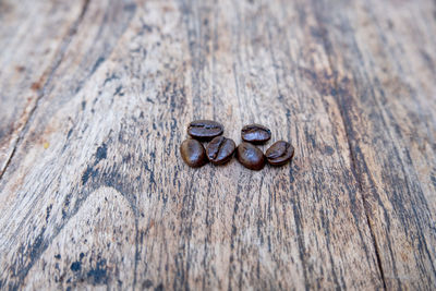 High angle view of coffee on table