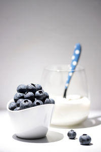 Close-up of dessert in bowl on table