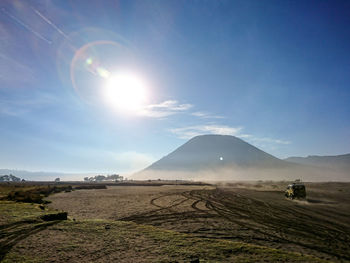 Scenic view of desert against sky