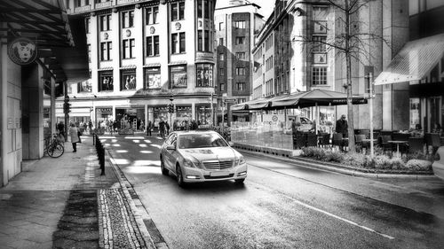 City street with buildings in background