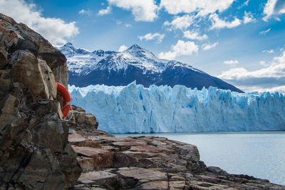 Scenic view of glaciers