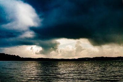 Storm clouds over sea