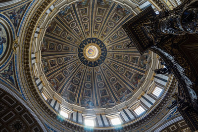 Low angle view of ceiling of building