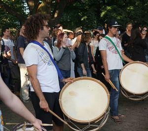 Group of people at music concert