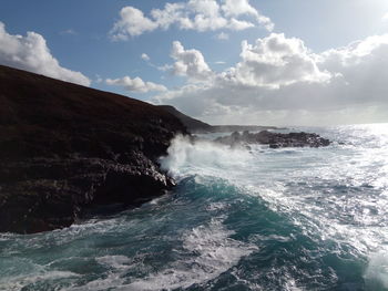 Scenic view of sea against sky