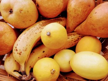 High angle view of fruits for sale at market stall