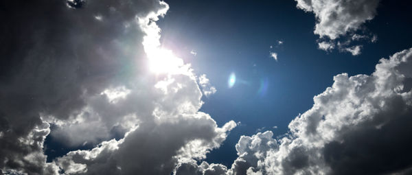 Low angle view of cloudy sky