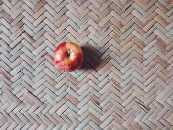 High angle view of apple