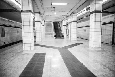 Empty corridor of building