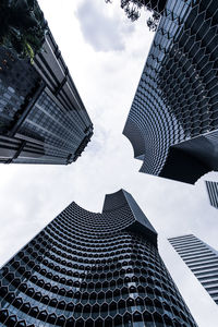 Low angle view of buildings against sky