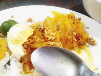 Close-up of served food