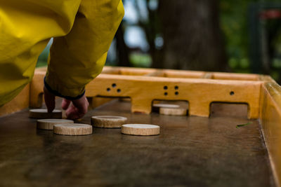 Man working on table