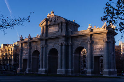 Low angle view of historical building