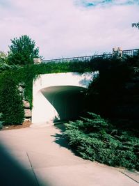 Built structure with trees in background