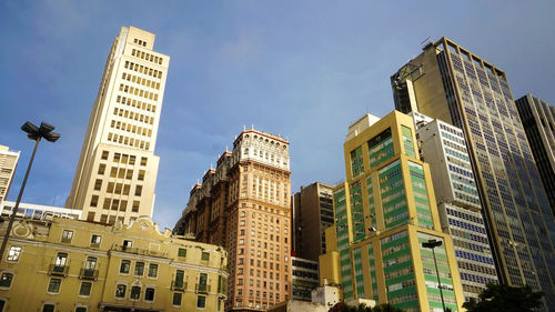 Low angle view of buildings against sky