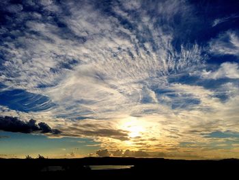 Scenic view of cloudy sky during sunset