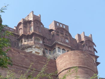Low angle view of historical building against sky