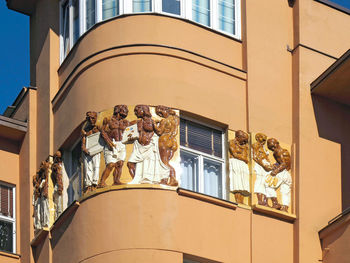 Low angle view of statue of building