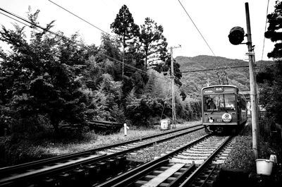 Train on railroad track