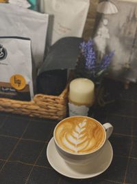 Close-up of coffee on table