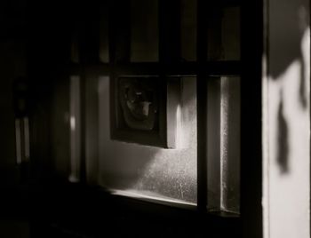 Close-up of window in house