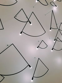 Low angle view of power lines against sky