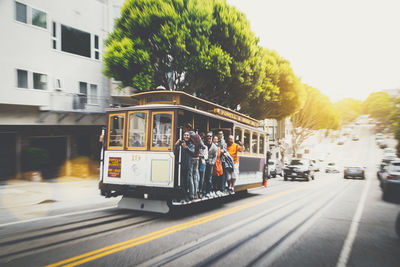 People on street in city