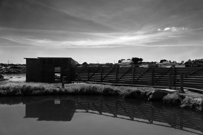 Reflection of built structures in water