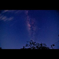 Low angle view of star field against star field