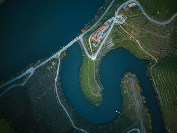 High angle view of douro valley 