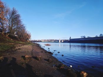 Scenic view of river against sky