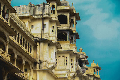 Low angle view of buildings against sky