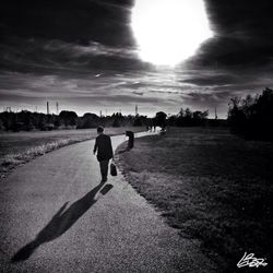 People walking on road