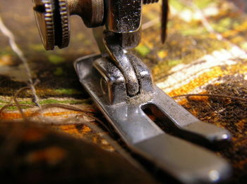 Cropped image of sewing machine