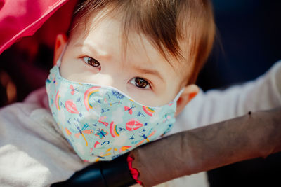 Close-up portrait of cute baby girl