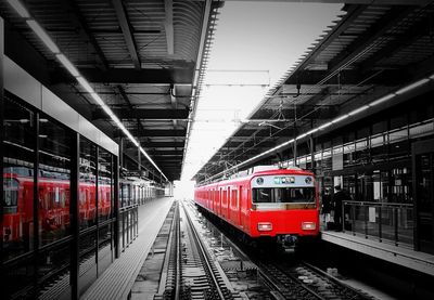 Train at railroad station